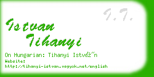 istvan tihanyi business card